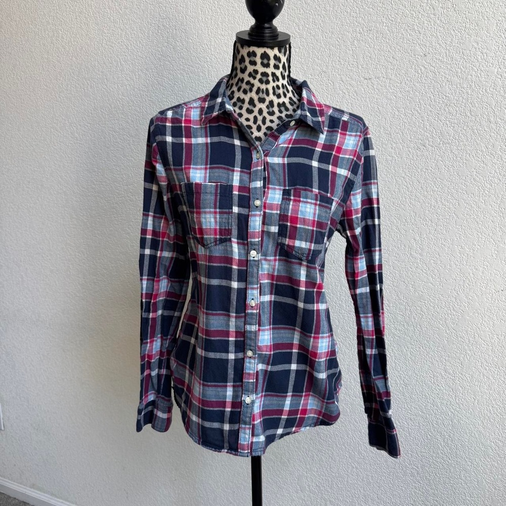 BP multicolored plaid cotton flannel shirt size M.